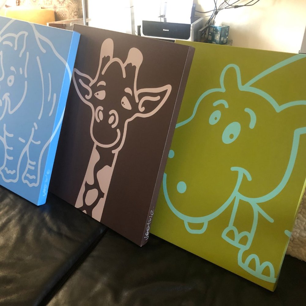 Three Jeeto! Kid's Paintings - Matching set